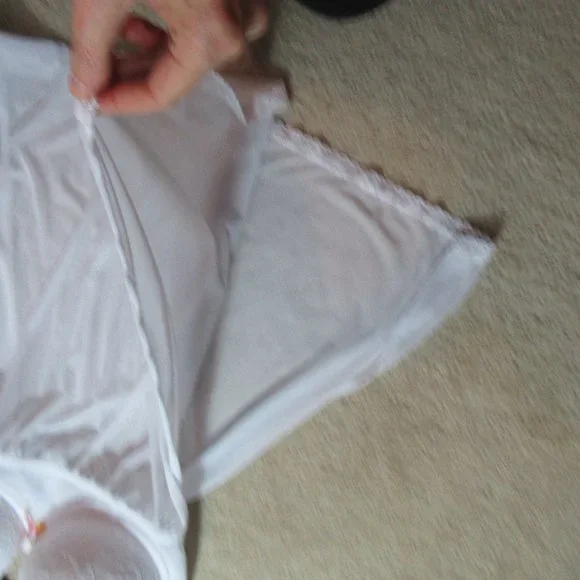 NWT push up babydoll  & panty white set L - Picture 11 of 16